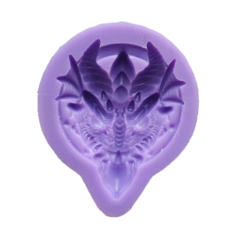 

Shiny Glossy Silicone Resin Molds Dragon for Head Keychain Mold DIY Keychain Pendant Jewelry Epoxy Resin Crafting Molds