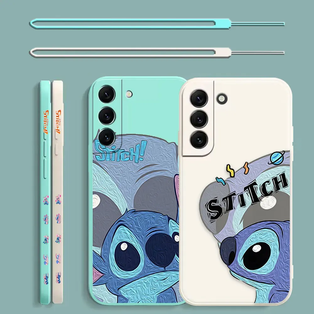 

Lilo & Stitch Cute Stitch Phone Case For Samsung Galaxy S23 S22 S21 S20 FE Ultra S11 S11E S10 S10E S9 Plus Lite 5G Liquid Cover
