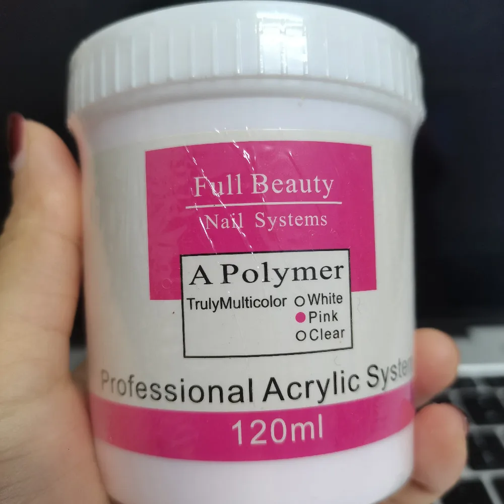 

XIAOBANBAN 120G Nail Acrylic Powder Clear Pink Carving Crystal Polymer Builder Nails Extension Art Dust with Box Professional