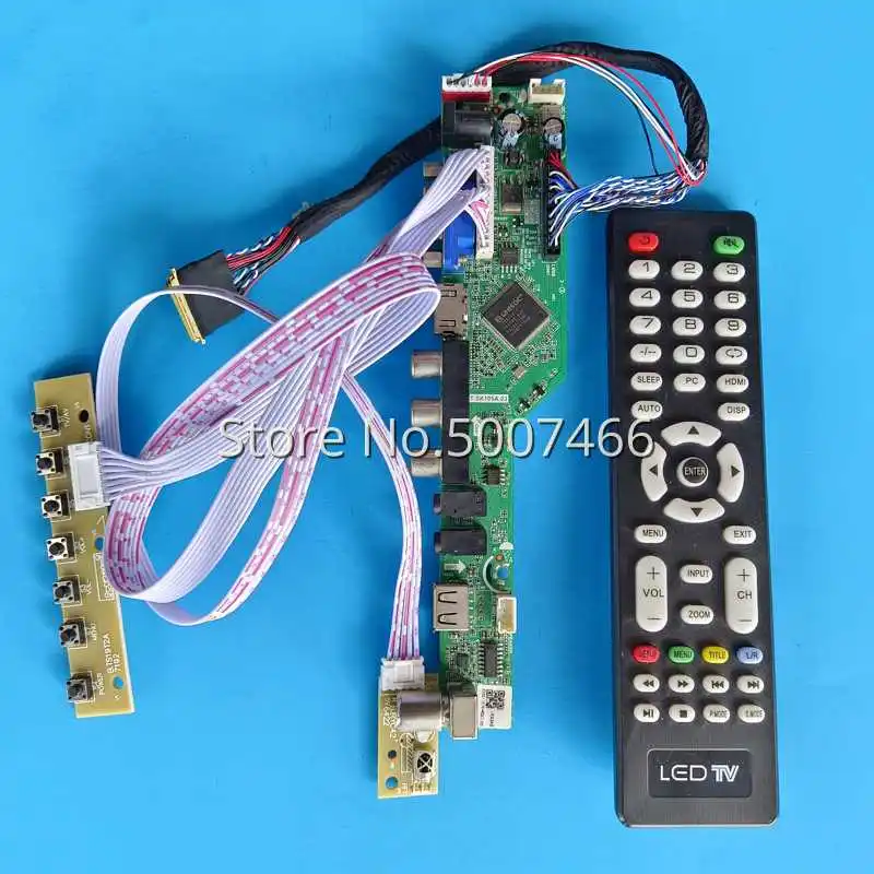 

For LP156WHB-TLC1 TLD1 LCD Controller Board DIY Kit 15.6" LVDS 40Pin Screen 1366*768 AV VGA USB HDMI-Compatible TV Analog Signal