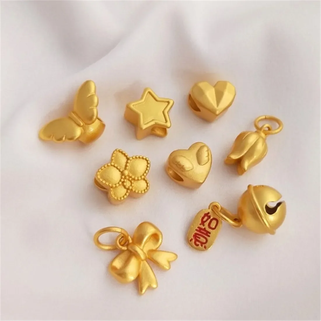 Подвеска в форме пятиугольной звезды песочного персика большое отверстие