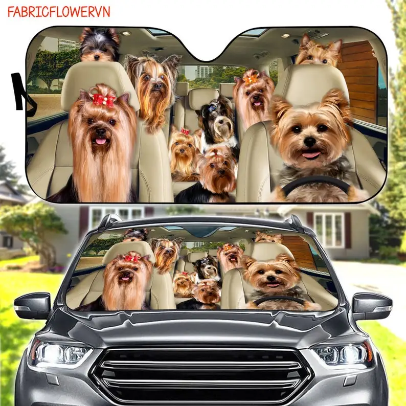 

Автомобильный солнцезащитный козырек для йоркширского терьера, украшение для машины для йоркширского терьера, лобовое стекло для собак, для любителей собак, автомобильный козырек для собак, подарок для мамы, Gi