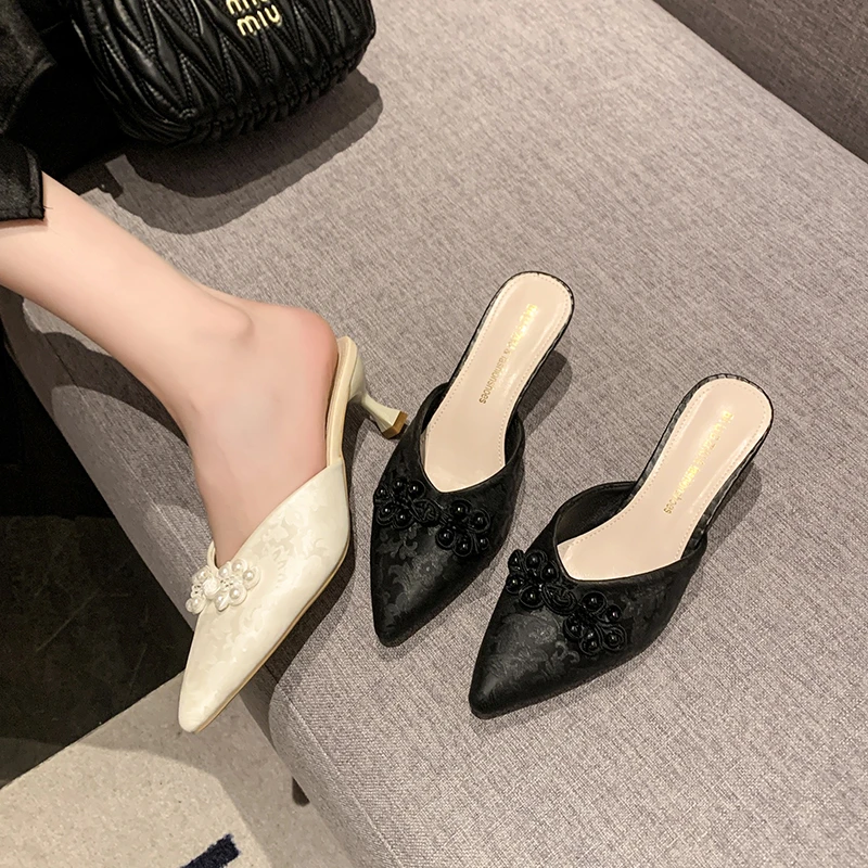 Шлепанцы женские со змеиным принтом сандалии на высоком каблуке шлепанцы с