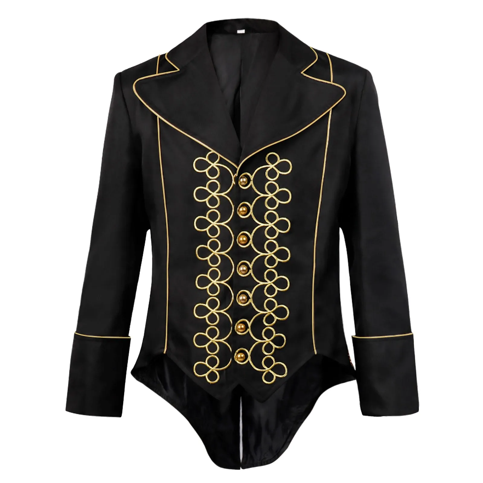 

Куртка на молнии для мужчин и женщин, винтажная элегантная приталенная куртка с длинным рукавом, на Хэллоуин, Ретро стиль, черная, на лето