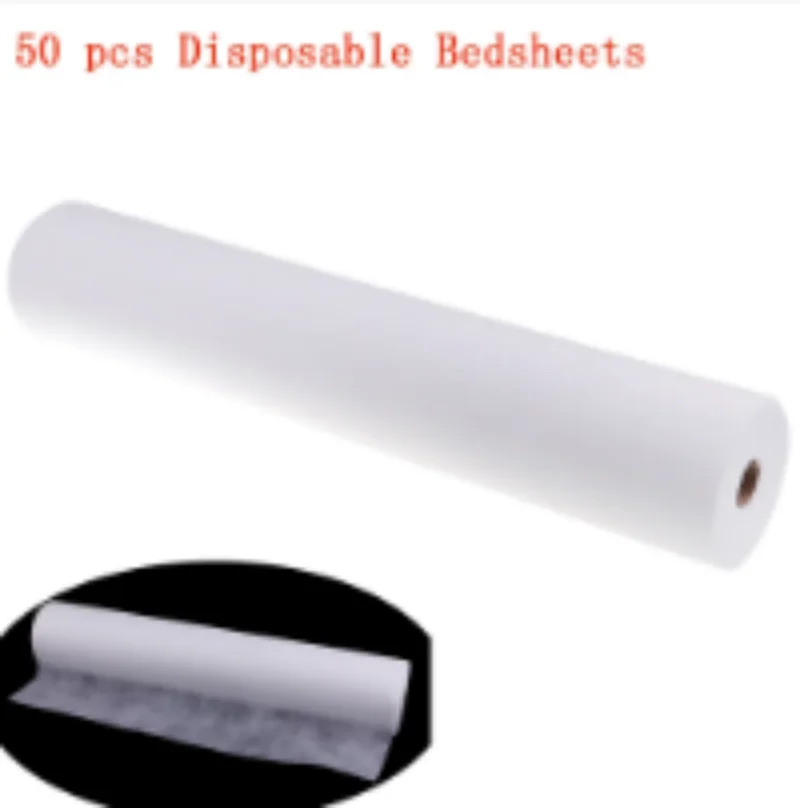 50 Sheets Disposable Spa Salon Massage Bed Sheets Non-Woven Headrest Paper Roll Table Cover Tattoo Supply Massage Mattress Sheet