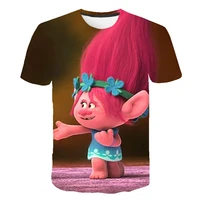 trolls amine mens and womens summer fashion t shirt doll childrens toys short sleeve 3d printed t shirt