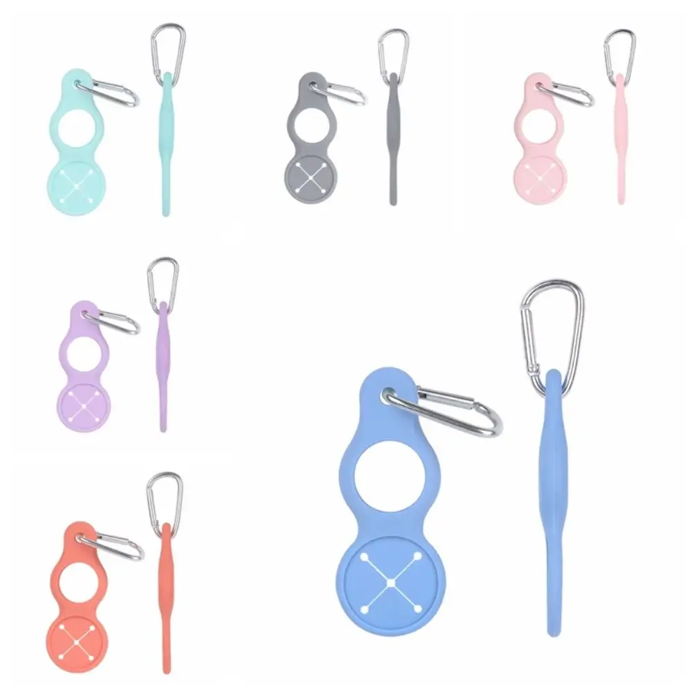 Пищевой силиконовый спортивный чайник с пряжкой карабин простой в использовании