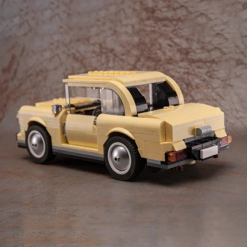 Конструктор MOC классический желтый старинная модель купе технология конструктор
