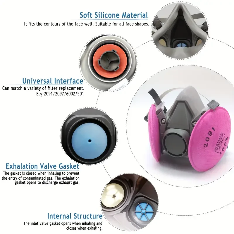 6200 с 2097 пылезащитной маской 9 в 1 промышленный пылезащитный волокнистый сварочный