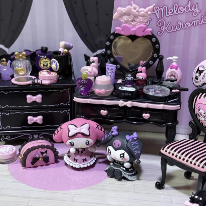 Набор миниатюрных фигурок Rement Sanrio Kuromi My Melody Prank Blind Box: косметика, декор для рабочего стола, коллекционные игрушки для фанатов аниме (art.: 3920d8aa4e8ce) - 3920d8aa4e8ce