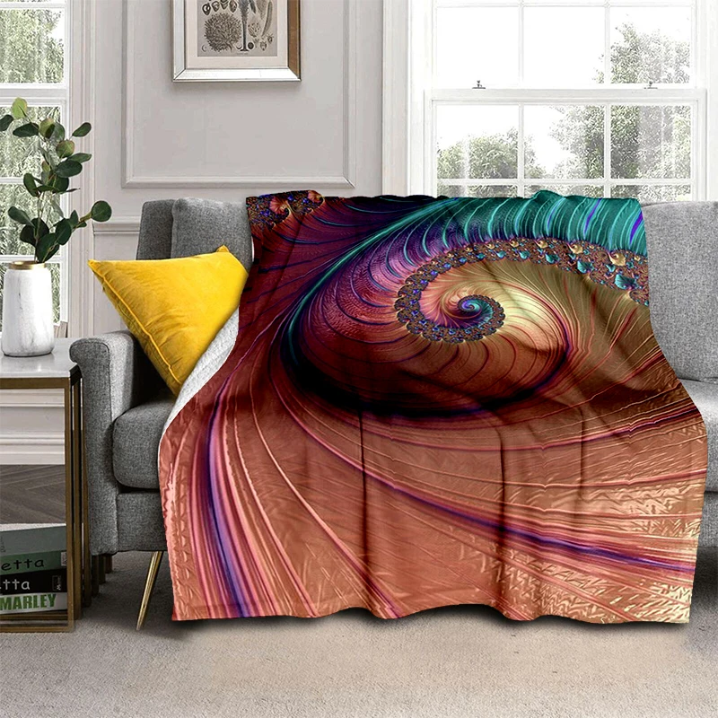 

Colorful Magical Fantasy Abstract Art Printed Flannel Soft Sofa Bed Throwing Blankets Gedruckt Bettdecke Geschenk Modern Blanket