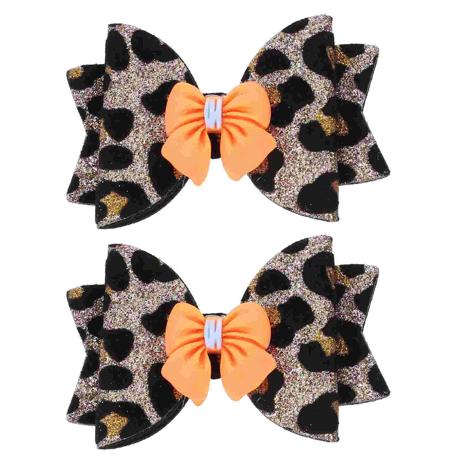 

2 Pcs Issue Card Hair Clip Bows Girls Baby Accessories Fall Headgear Clips Little