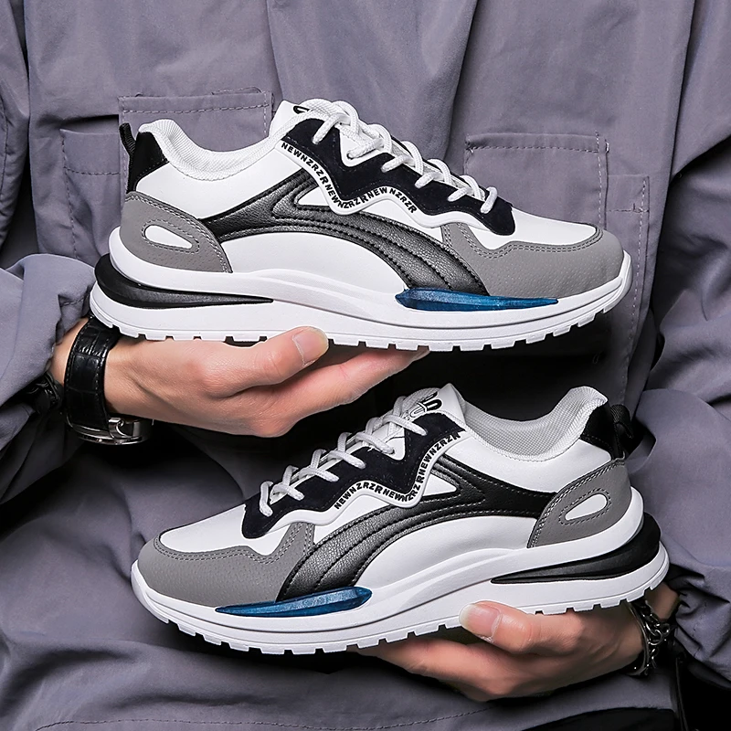 

Мужские кожаные кроссовки, дышащие удобные, Нескользящие, для тренировок, светильник Кая повседневная спортивная обувь