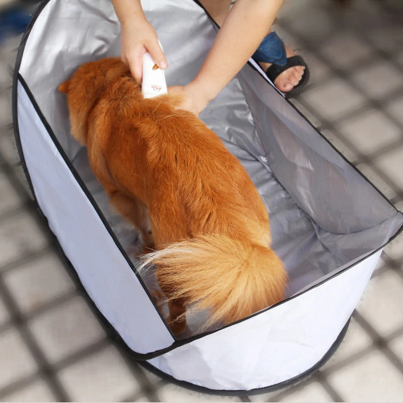 

Household Foldable Pet Dog Cat Hair Grooming Shearing Bib Ground Container Tool Prevent Pet Hair From Falling To The Ground