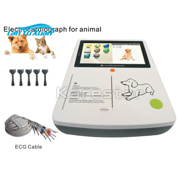 

7/12 leads veterinary ECG machine Pet Medicine 3 channel portable ECG