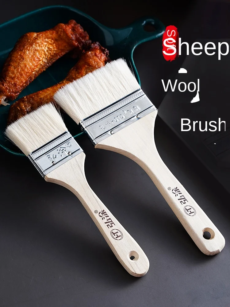 

Щетка для барбекю, щетка для кухонных блинов, маленькая щетка, инструмент для масла, щетка для соуса, шерстяная щетка, бытовая термостойкая для выпечки
