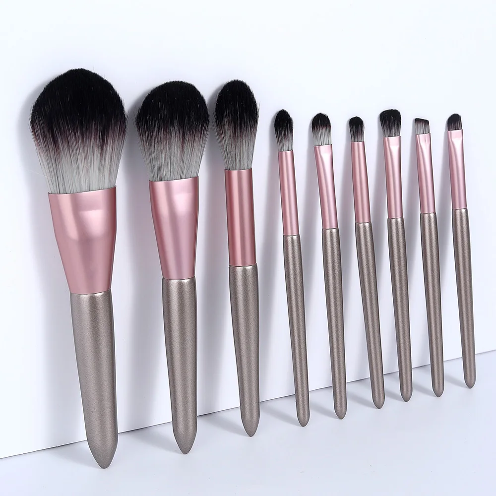 

9pcs Makeup Brushes Set Women Beauty Tools Blush Powder Eyeshadow Eyeliner Blending Make Up Brush Private Label Custom Bulk