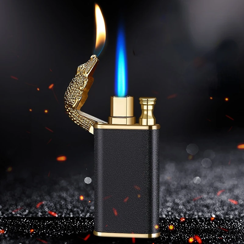 Dolphin dual-fire lighter creative straight into the open flame conversion lighter