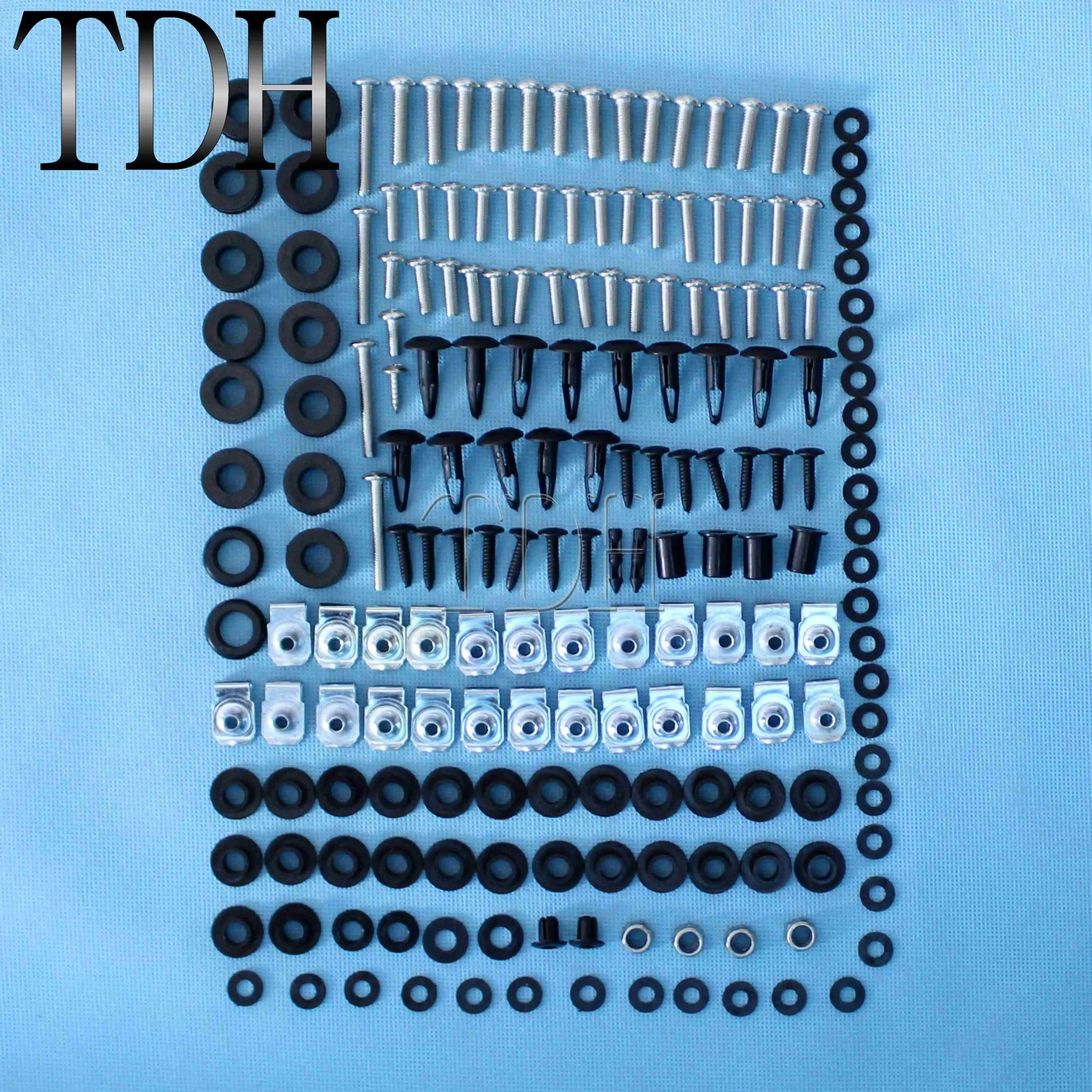 179 шт. мотоциклетные полностью черные Обтекатели болты в комплекте корпус