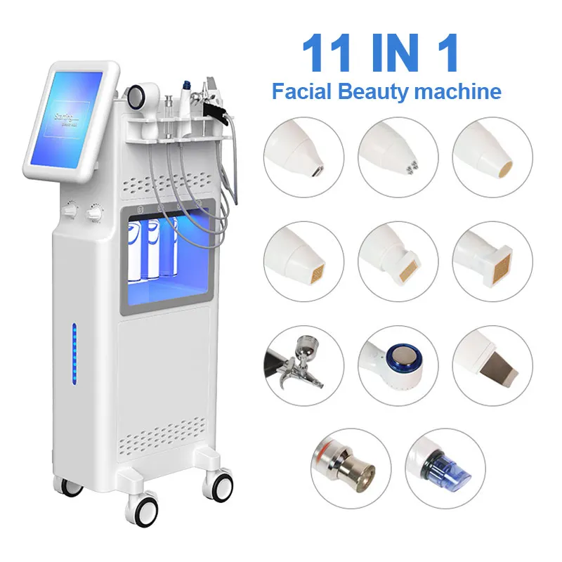 

11 In 1 Diamond Peeling Hydro Microdermabrasion Fractional RF Spa Aqua Deep Cleaning Skin Lifting Rejuvenation Facial Machine