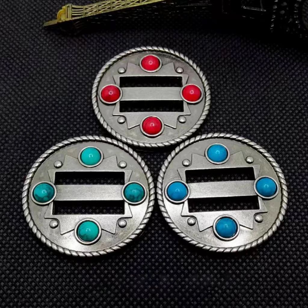 Бирюзовые металлические бусины для рукоделия 3 шт