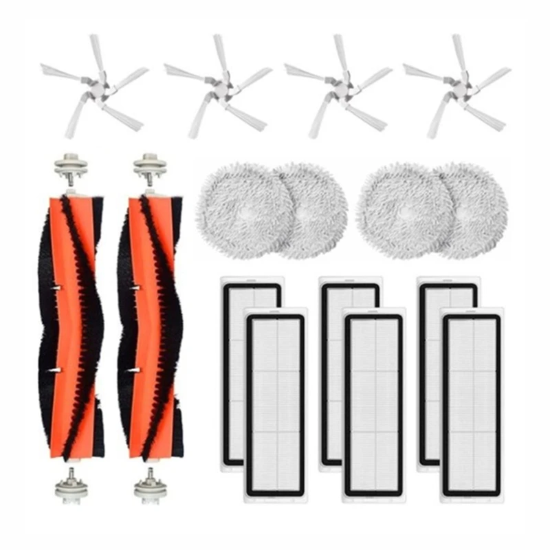 

Hot 16Pcs Washable HEPA Filter Mop Cloth Main Side Brush Cleaning Replacement Parts For Xiaomi Dreame Bot W10 Vacuum Cleaner