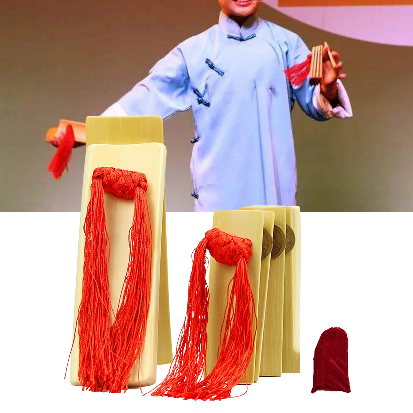 

2 шт. профессиональный китайский Kuaiban, китайский винтажный бамбуковый кастет, традиционный инструмент, фестиваль перекрестных клипс, реквиз...