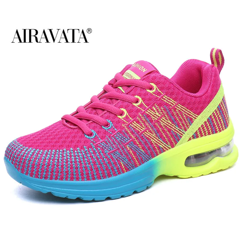 Women Sneakers Sports Tennis Shoes Cushion Running Shoes Lace Up Breathable Leisure Outdoor Sneakers