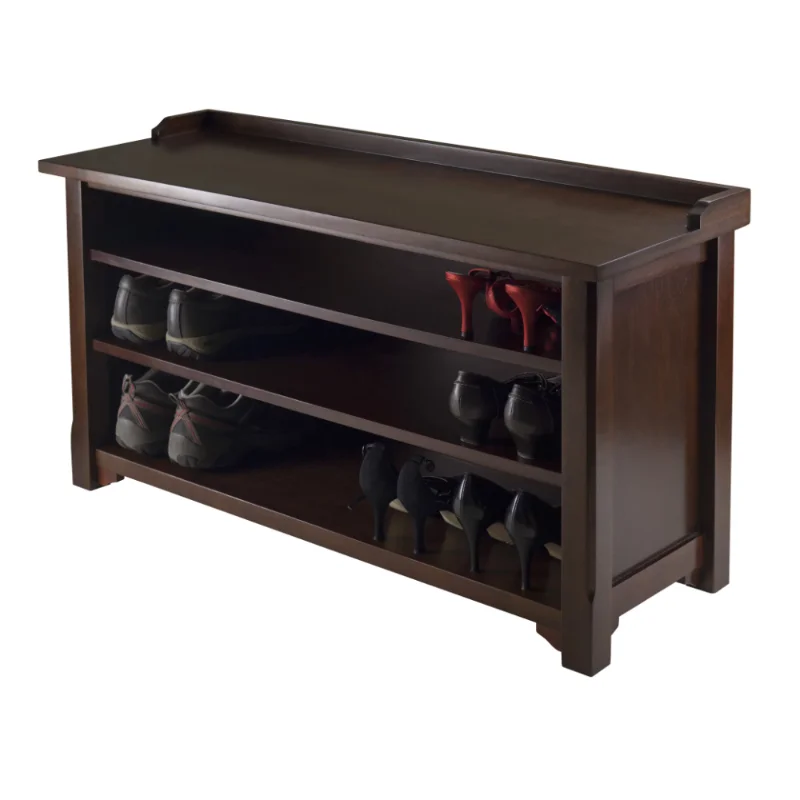 

Winsome Wood Dayton Bench, Shoe Storage, Walnut Finish