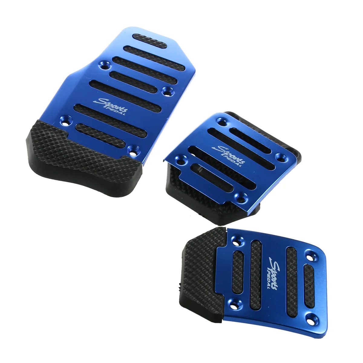 

3 Pcs Go Kart Transmission Stropping Kit Car Pedal Foot Brake Pad Non- Cover Holder Passenger Mount Pedals Blue Driver