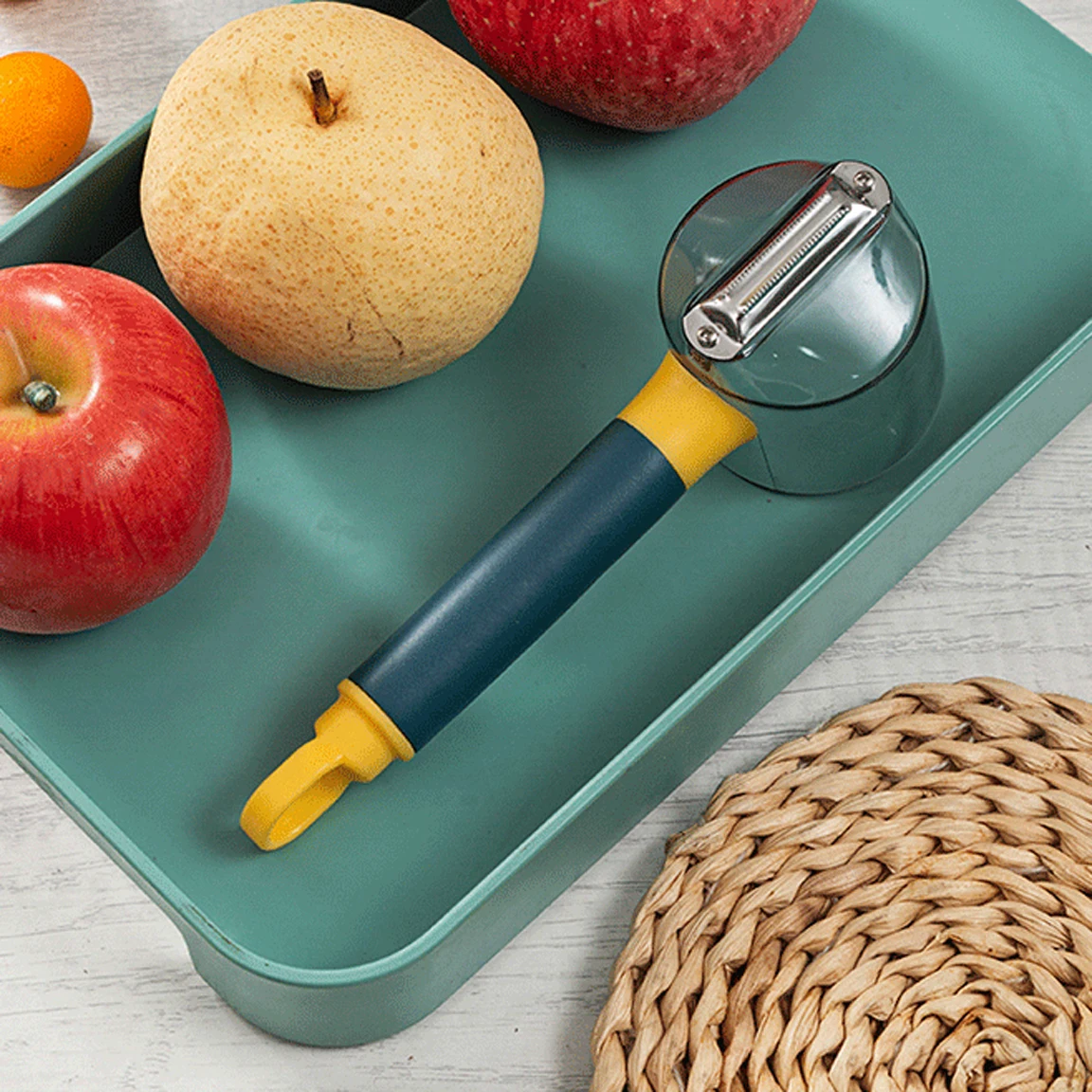 

BalleenShiny Peeler With Container Vegetable And Fruit Peeler Storage Type Multifunctional Peeler For Kitchen Clean Easy To Use