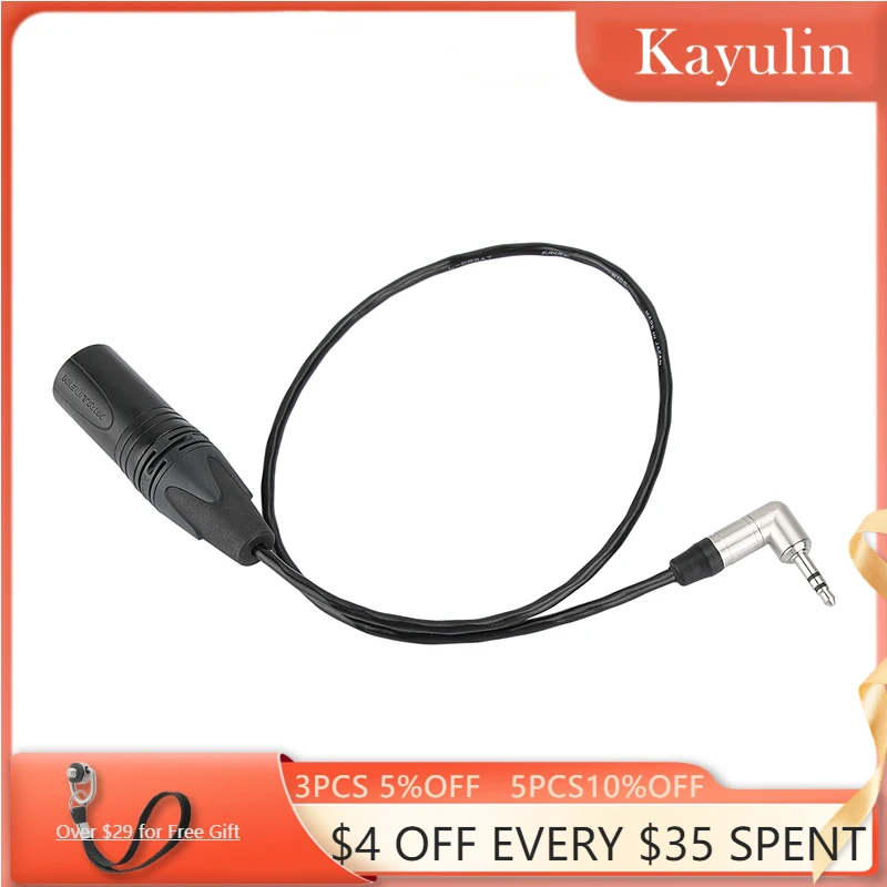 

HDRIG Easync Sync Timecode Cable For Sony FS7 XLR 3 Pin Male To Angled 3.5mm Mini Jack