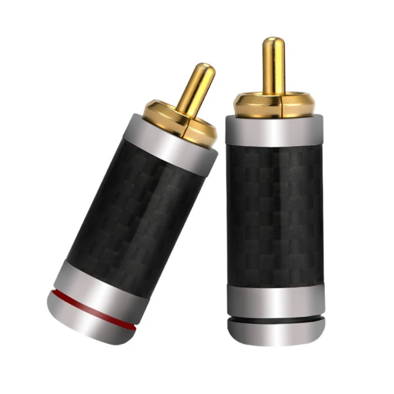 

4 шт., разъём RCA из углеродного волокна, из чистой меди