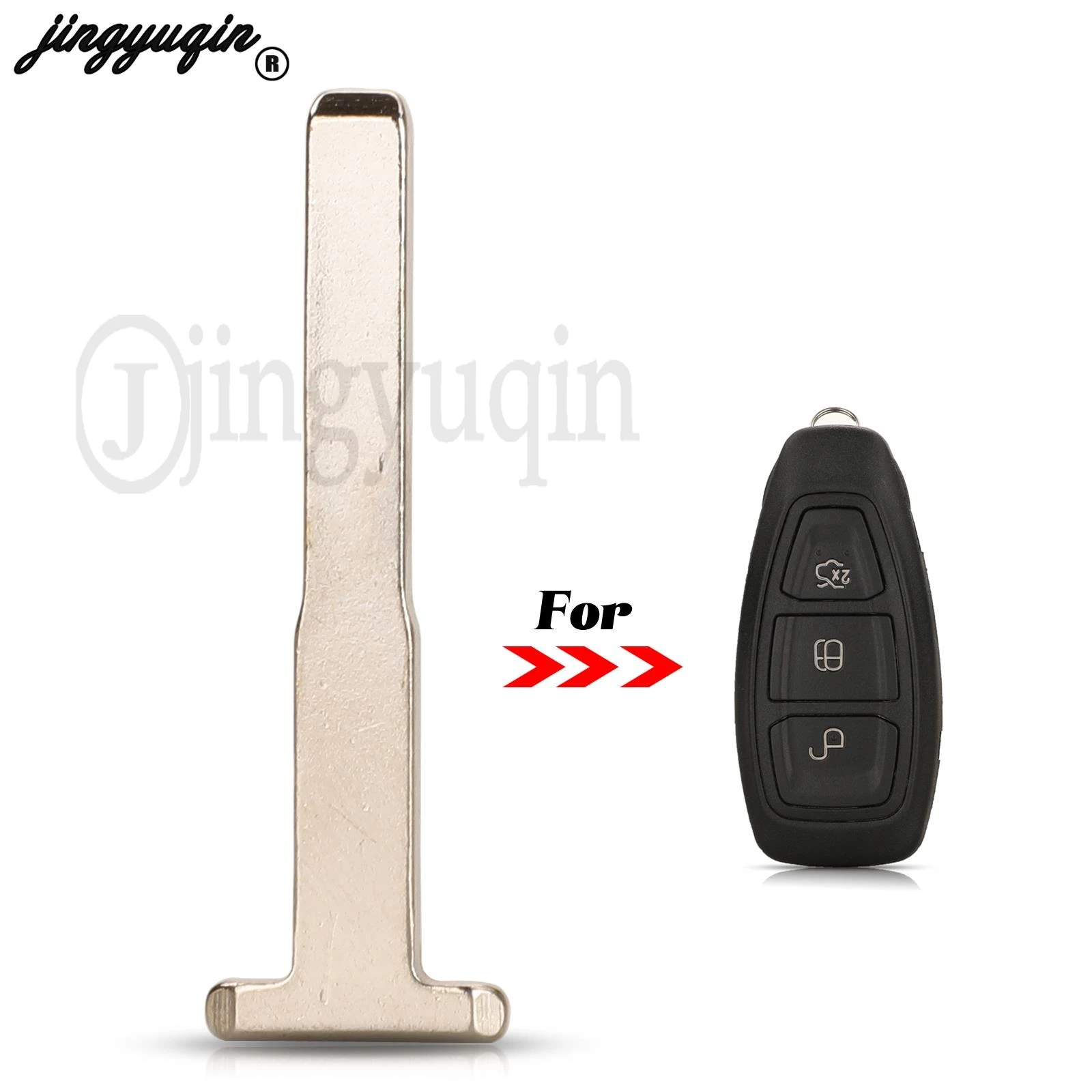 

Замена Лезвия Смарт-ключа Jingyuqin Для Ford Focus C-Max Mondeo Kuga Fiesta B-Max - Прочный ABS + Металлическая Часть Дистанц...