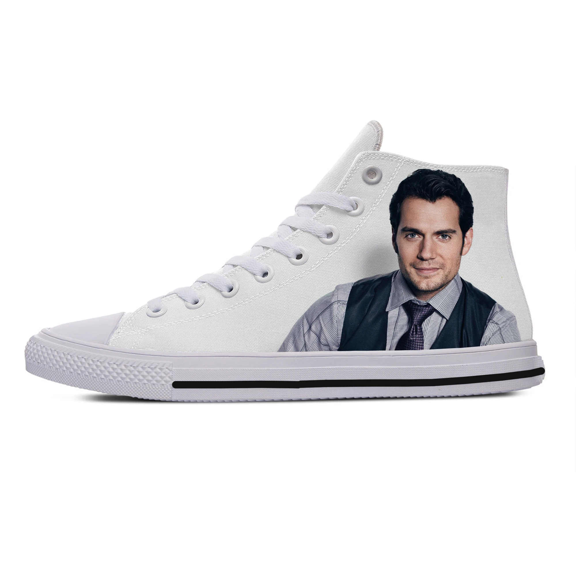 

Hot Cool Summer Fashion Funny New Summer High Quality Sneakers Casual Shoes Men Women Henry Cavill Classic High Top Board Shoes
