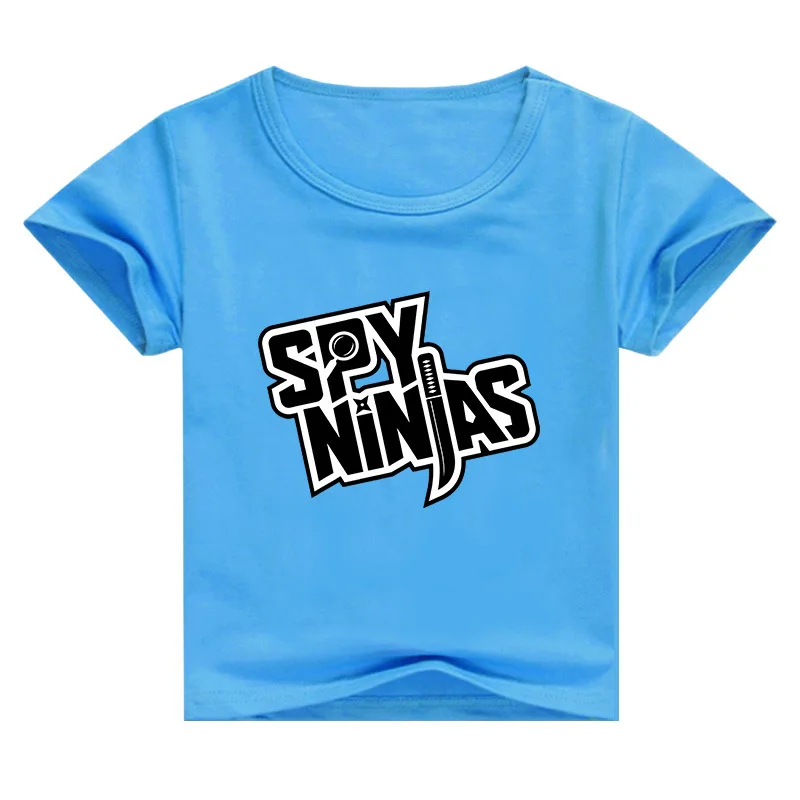 

Spy Ninjas Kids Clothes Cotton Short-sleeved T-shirts Children Sweatshirt Cartoon Teenager Tops Boys Girls Clothing 2-12Y