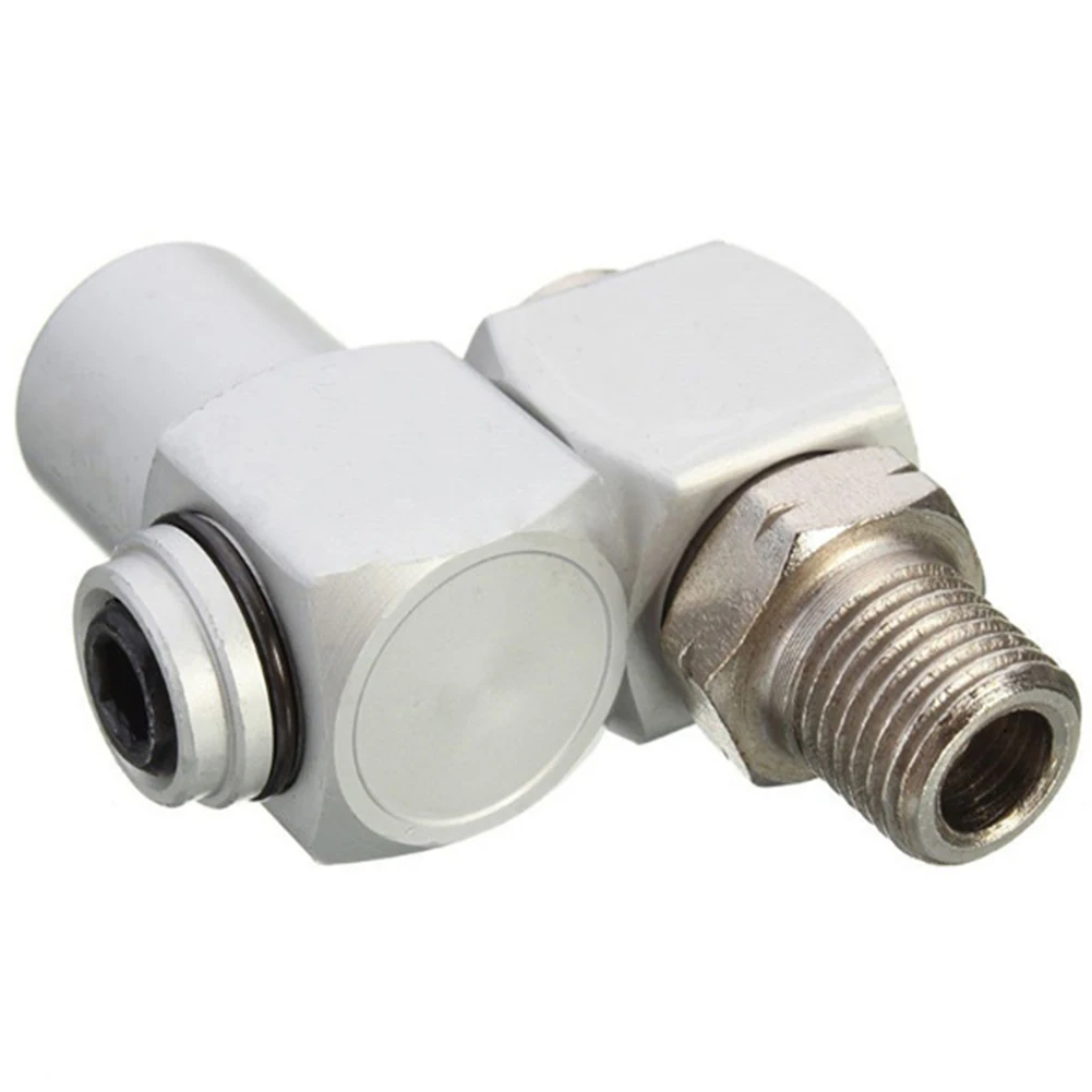 

1/4" Pneumatic Part Universal 360 Swivel Air Hose Connector Adapter Flow Aluminum Alloy Tool Used For Compressor, Car Painting