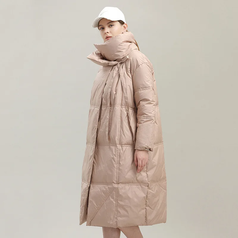 Woman Long 95% duck's down Jacket Loose Fashion Women's Winter Jackets 2022 Ladies down Coat warm White duck down jacket women