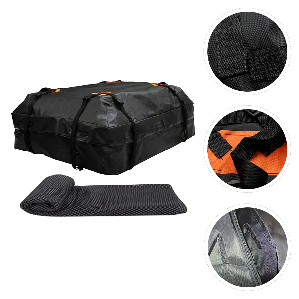 

1Pc Car Cargo Roof Bag Waterproof Rooftop Cargo Carrier Bag with Non-slip Mat
