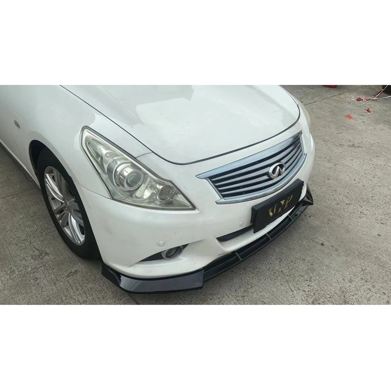 Материал ABS трехсекционный автомобильный передний спойлер для губ черный