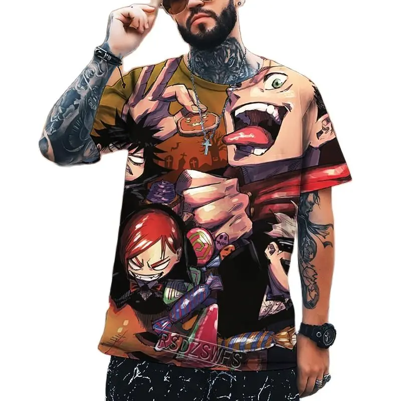 

Japanese Anime Cartoon Series 3D HD Printing Men's T-shirt Lycra Polyester Brand Clothing Street Casual Hip Hop S-5XL