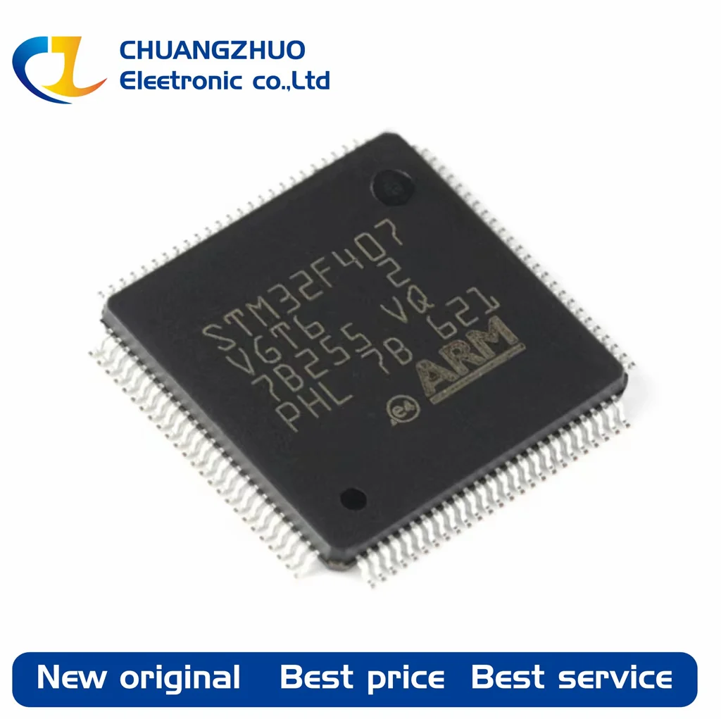Новинка, оригинальный микроконтроллер STM32F407VGT6, 1 Мб, ARM 168 КБ, МГц, флэш-память 82, (14x14), блоки микроконтроллера, 1 шт.