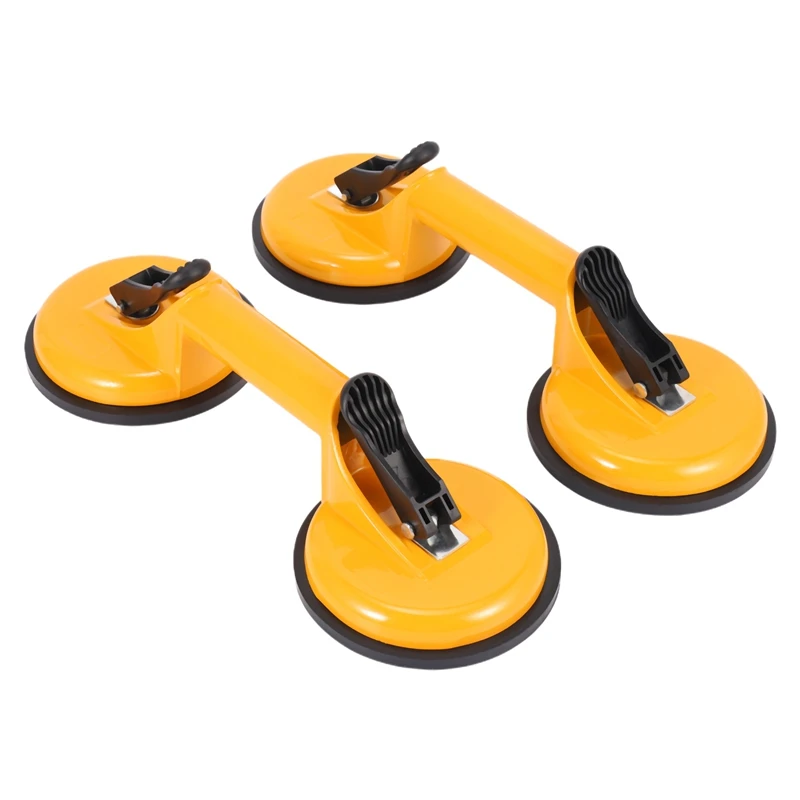 

2 Pcs Glass Suction Cups Heavy Duty Aluminum Vacuum Plate Handle Glass Holder Hooks To Lift Large Glass
