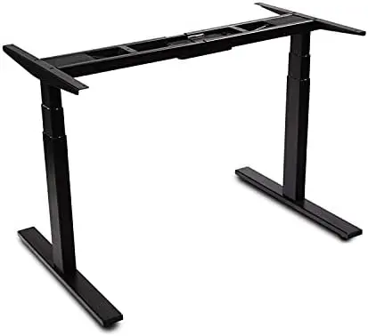 

Height Adjustable Sitting Standing Desk Frame Only/Sit Stand - Dual Motors 3 Segment Motorized Desk Base Only,Black Small coffee