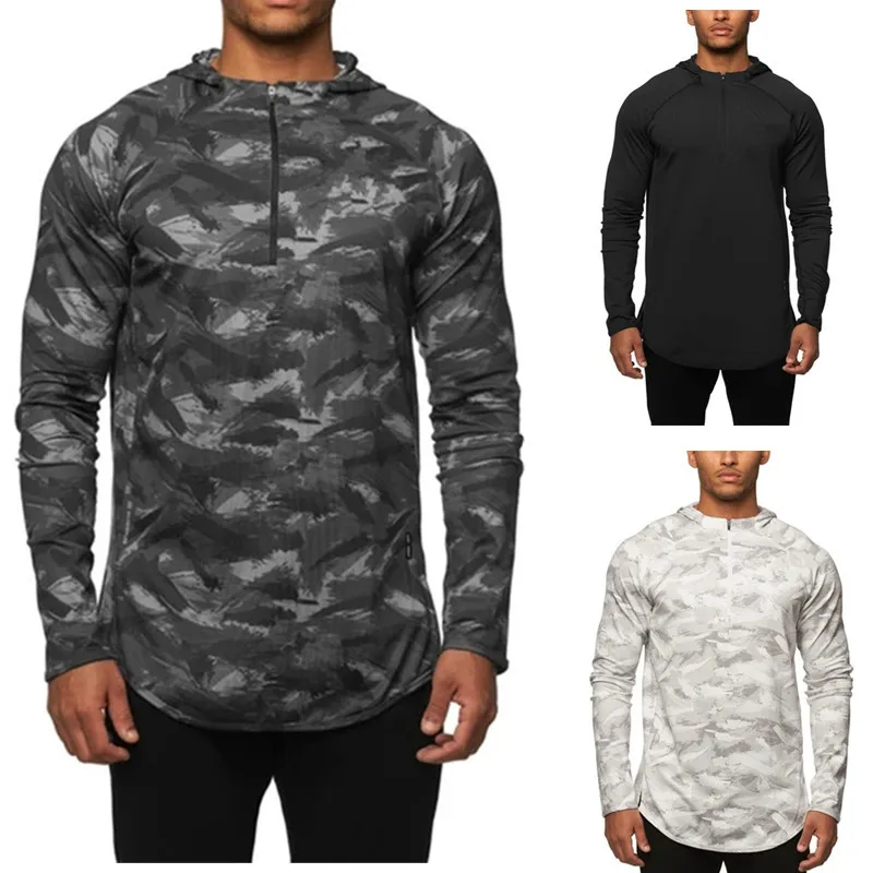 

2022 New Muscle Sports Leisure Camouflage Sweater Men's Fitness Running Training Pullover Hoodie Clothes Men