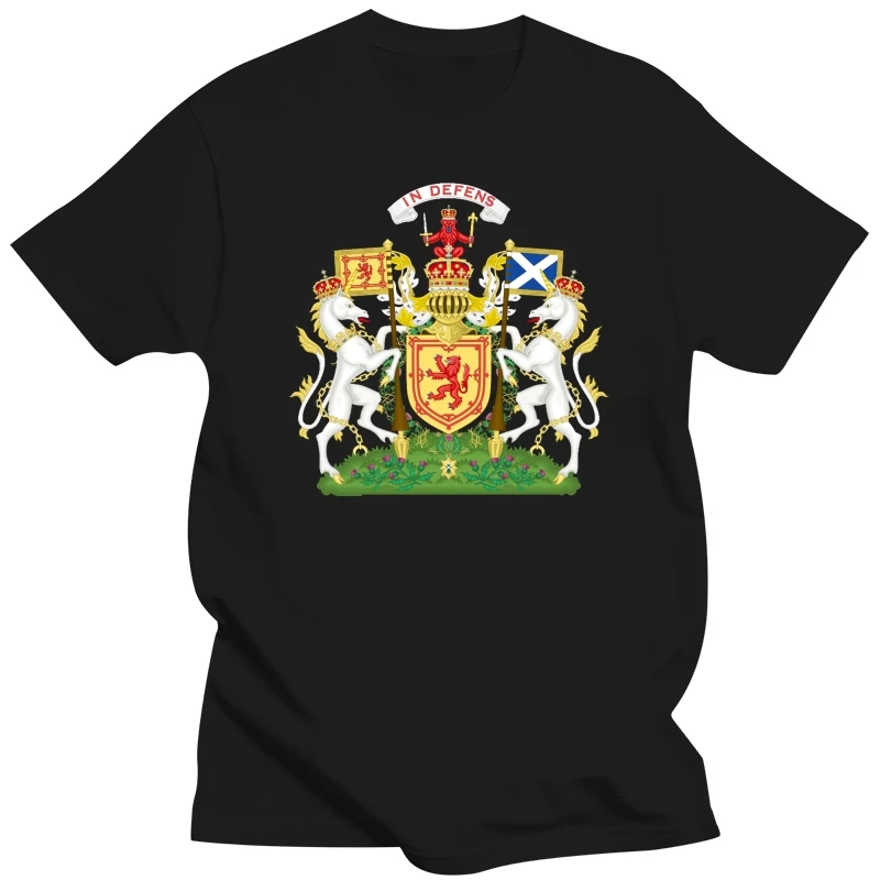 

Scotland Coat Of Arms Men T Shirt Popular Couple Big Size Cotton Short Sleeve Men T-shirt