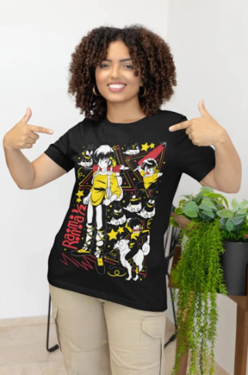 Футболка унисекс с аниме Ранма Саотоме рубашка Genma Panda Manga