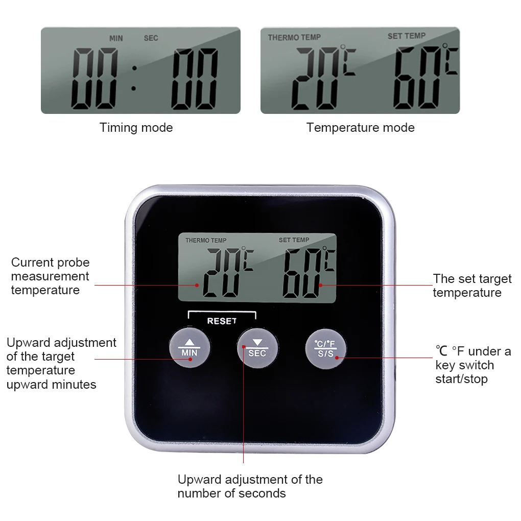 Цифровой термометр для приготовления пищи измеритель температуры цыплят
