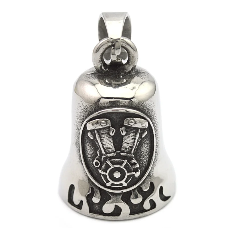 

Men's Boy Metal Cool Eagle Biker Motorcycle Style Flame Biker Bell Pendant Necklace Gift Wholesale