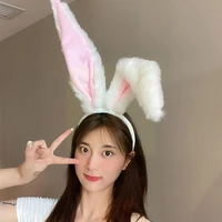lolita rabbit bunny ears hair band easter adult kids rabbit ear decorations accessories party headwear cute plush headband g4t0